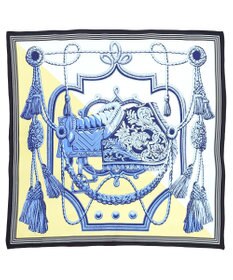 Marca ＜春の新作！＞【伝統横濱スカーフ】ビッグタッセル&鞍（FET-056） 小判 シルクツイル スカーフ