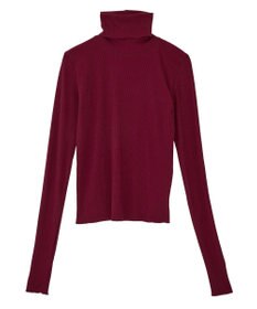 earth music&ecology リブタートルネックプルオーバー