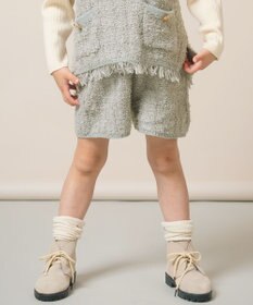ami amie ツイード風ニットショートパンツ145cm
