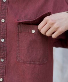 WEGO 【ユニセックス着用ITEM/MLサイズ展開】カラーデニムシャツ（SS）