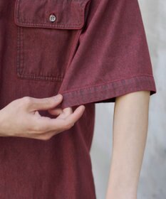 WEGO 【ユニセックス着用ITEM/MLサイズ展開】カラーデニムシャツ（SS）