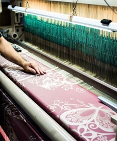 槇田商店 Stig Lindberg DRAPES オレンジ 折りたたみ傘