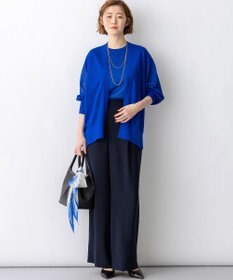 23区 L 【先行予約】シャイニーシアー フロントオープン カーディガン