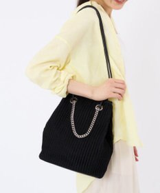LeSportsac CHAIN CROCHET MED BUCKET/ブラッククロシェ