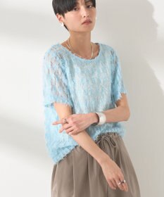 AMERICAN HOLIC チュールフリンジシアーＴシャツ