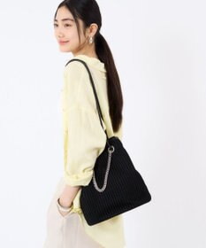 LeSportsac CHAIN CROCHET MED BUCKET/ブラッククロシェ