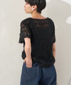 AMERICAN HOLIC チュールフリンジシアーＴシャツ