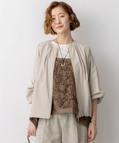 23区 L 【先行予約】2WAYストレッチタフタ ギャザーブルゾン