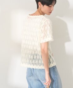 AMERICAN HOLIC チュールフリンジシアーＴシャツ