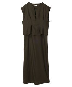 earth music&ecology ＳＥＴ２点ヘリンボーンベスト＋キャミドレ