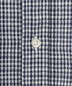 J.PRESS MEN 真夏を乗り切る爽快感と機能性【吸水速乾 / 接触冷感 / 高通気性 / ウォッシャブル】サッカーチェック シャツ / バンドカラー