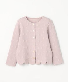 ANY KIDS リボン ジャガード カーディガン