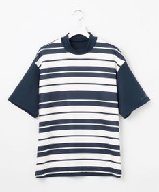 23区GOLF 【23Fondation】【吸水速乾/UVケア】ボーダー モックネック