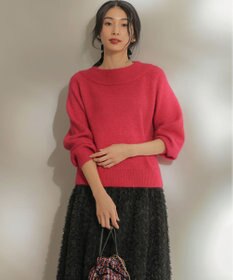 組曲 L へアリーヤーンボートネック ニット