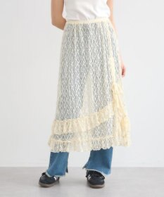 earth music&ecology ２ｗａｙレースレイヤードスカート