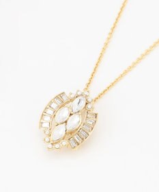 自由区 ビジューブローチ ネックレス ライトゴールド