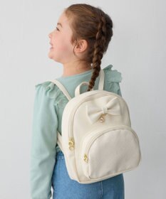 ANY KIDS リボンリュックサック アイボリー