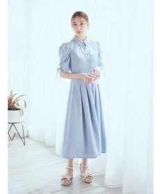 earth music&ecology 袖ドロストシャツワンピース