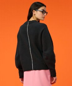 BEIGE， 【洗える】BERTAINA /  配色リンキングクルーネックニット