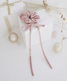 Maison de FLEUR ベロアリボンシュシュ