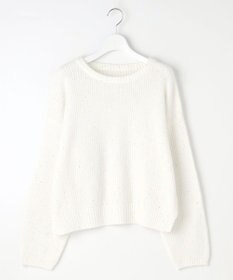 Feroux 【洗える】スパンコール プルオーバーニット