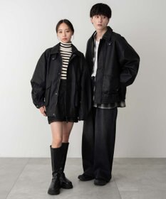 WEGO 【ユニセックス着用ITEM】エコレザー2WAYフライトジャケット