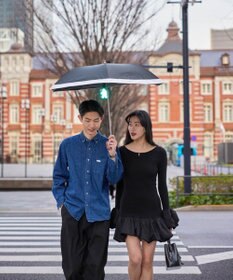 AURORA 【WEB限定】 バイカラー晴雨兼用傘（折りたたみ）