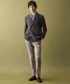 JOSEPH ABBOUD 【イタリア生地・日本製・麻×シルク】レジメンタル ネクタイ