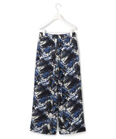 ICB L 【洗える】 ブラッシュプリント ワイドパンツ