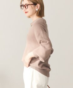 AMERICAN HOLIC バイパチ片畦衿付きニットプルオーバー