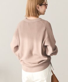 AMERICAN HOLIC バイパチ片畦衿付きニットプルオーバー