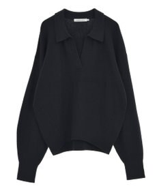 AMERICAN HOLIC バイパチ片畦衿付きニットプルオーバー