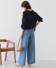 AMERICAN HOLIC バイパチ片畦衿付きニットプルオーバー