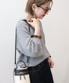 AMERICAN HOLIC バイパチ片畦衿付きニットプルオーバー