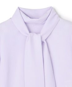 BEIGE， 【洗える】STOW / パフスリーブボウタイブラウス