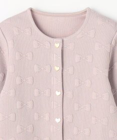 ANY KIDS リボン ジャガード カーディガン