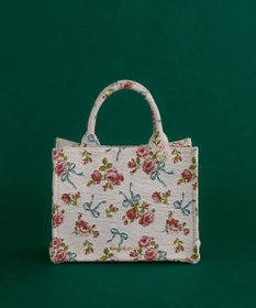 Maison de FLEUR ローズリボン柄ゴブランスクエアトートSバッグ