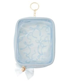 Maison de FLEUR リボンプリントクリアポーチ