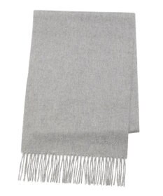 MOONBAT FURLA(フルラ）カシミヤ100％ 無地 マフラー ロゴ刺繍 手洗いOK