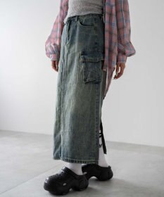 WEGO カーゴデニムスカート