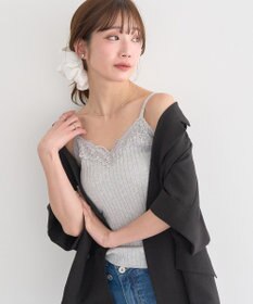 earth music&ecology レースリブキャミソール