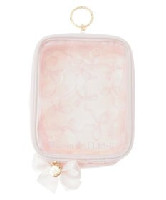 Maison de FLEUR リボンプリントクリアポーチ