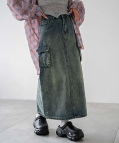 WEGO カーゴデニムスカート