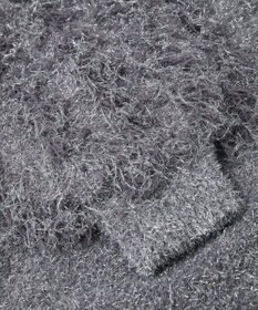 Green Parks ・ｆｕｒｒｙ　ｒａｔｅ　ラメフェザー袖フリンジニット