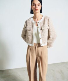 GRACE CONTINENTAL ツイードトリミングジャケット