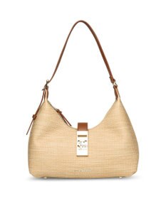 STEVE MADDEN BOVIE-S メタルアクセントラフィア調ショルダーバッグ