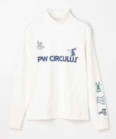 PW CIRCULUS 【吸水速乾 / UV遮蔽率99.5% UVカット / ストレッチ】【WOMEN】ラビットグラフィック ロングスリーブモックT ゴルフウェア レディース