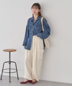 earth music&ecology 総レースカーゴパンツ