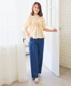 Feroux リボンギャザー ブラウス