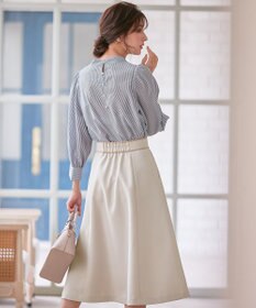 ANY SIS 【洗える】ビットポイントフレア スカート